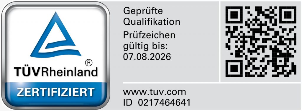 TÜV Rheinland Zertifizierung